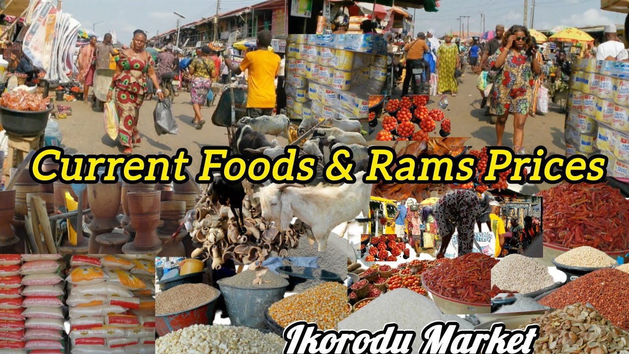 Current Price of Food items: Rice, Elubo, Beans 🫘 || Secret Livestock Market Tour In Lagos 