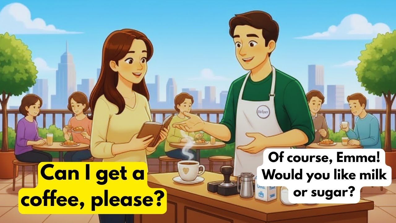 Ordering Coffee in English | Emma & Jack’s Real Café Conversation