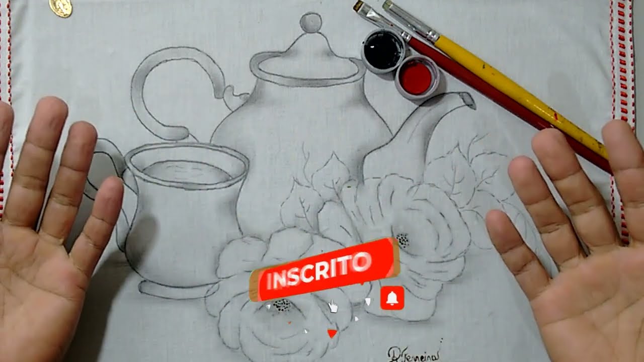 Roberto Ferreira - Novo Projeto - Vamos Aprender a Pintar Bule com Rosas - Parte 1
