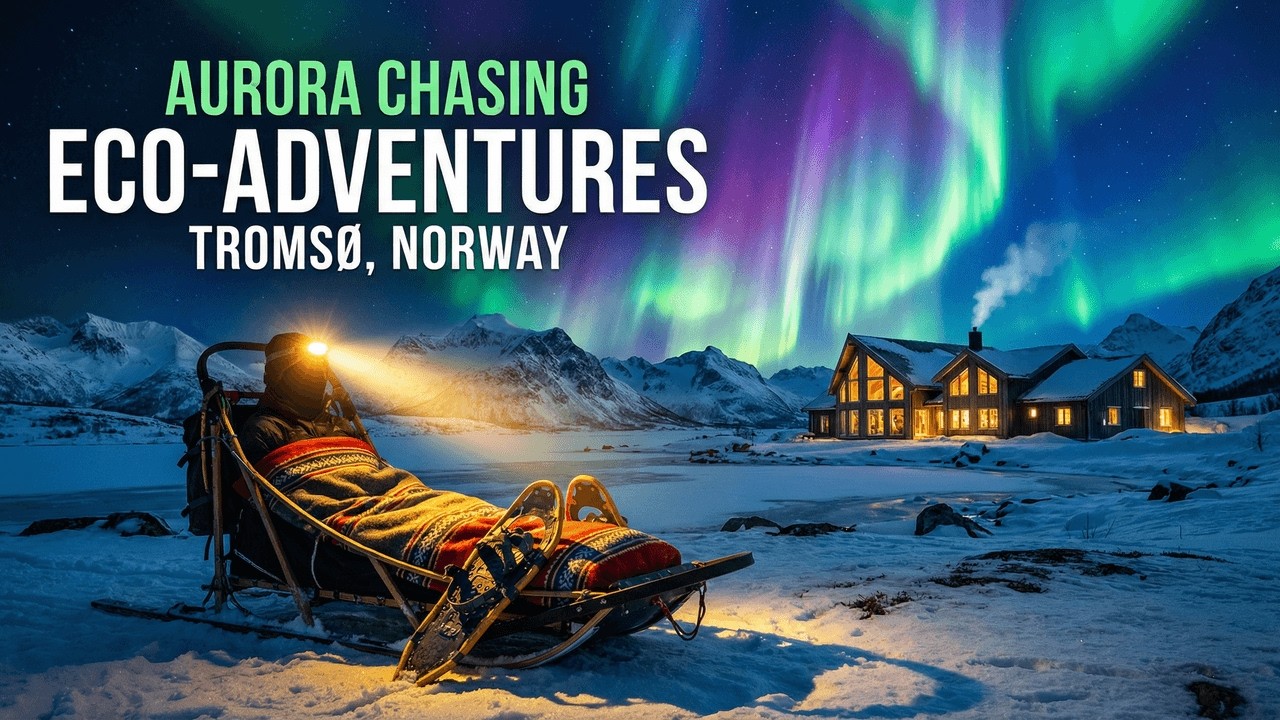 Я отправился на поиски северного сияния под полуночным солнцем в Тромсё, Норвегия.