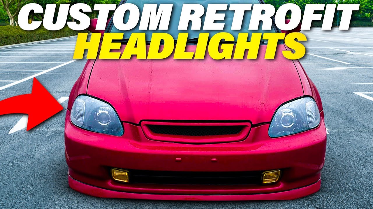 1996-1998 Honda Civic Custom Retrofit Headlights: Paint Matching, BI-LED Projectors & More