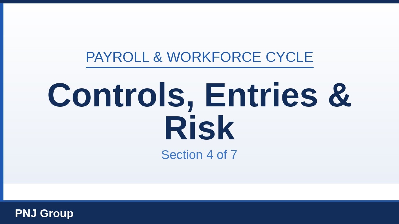 Section 4: Employee Payroll Accounting, Controls & Risk | Payroll & Workforce Cycle Training