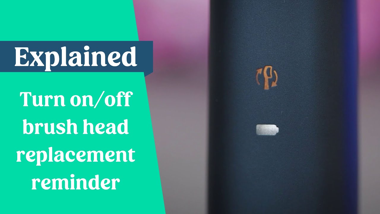 How to turn on/off Sonicare brush head replacement reminder
