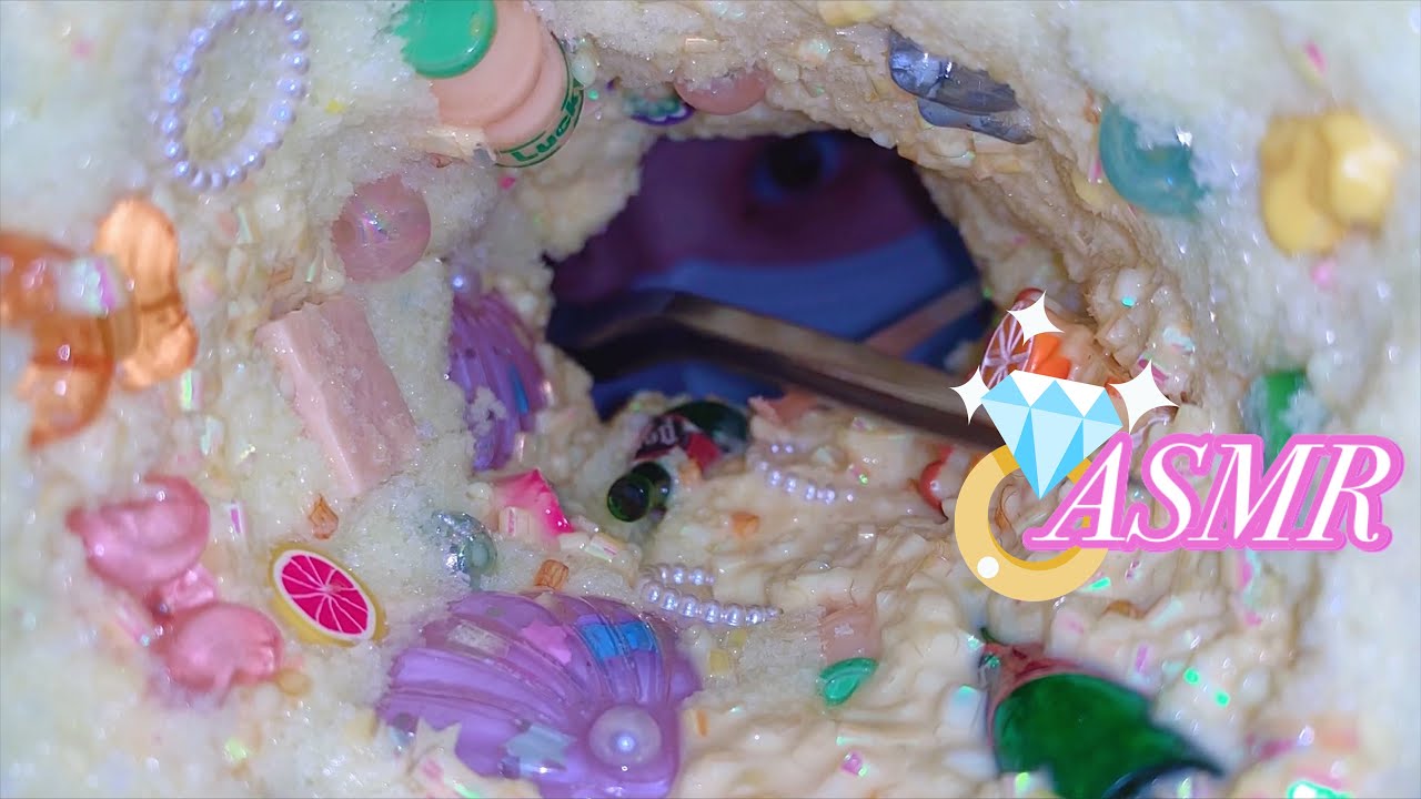 ASMR Jewel Slime Earwax Ear Cleaning (No Talking) Earhole Point Of Veiw