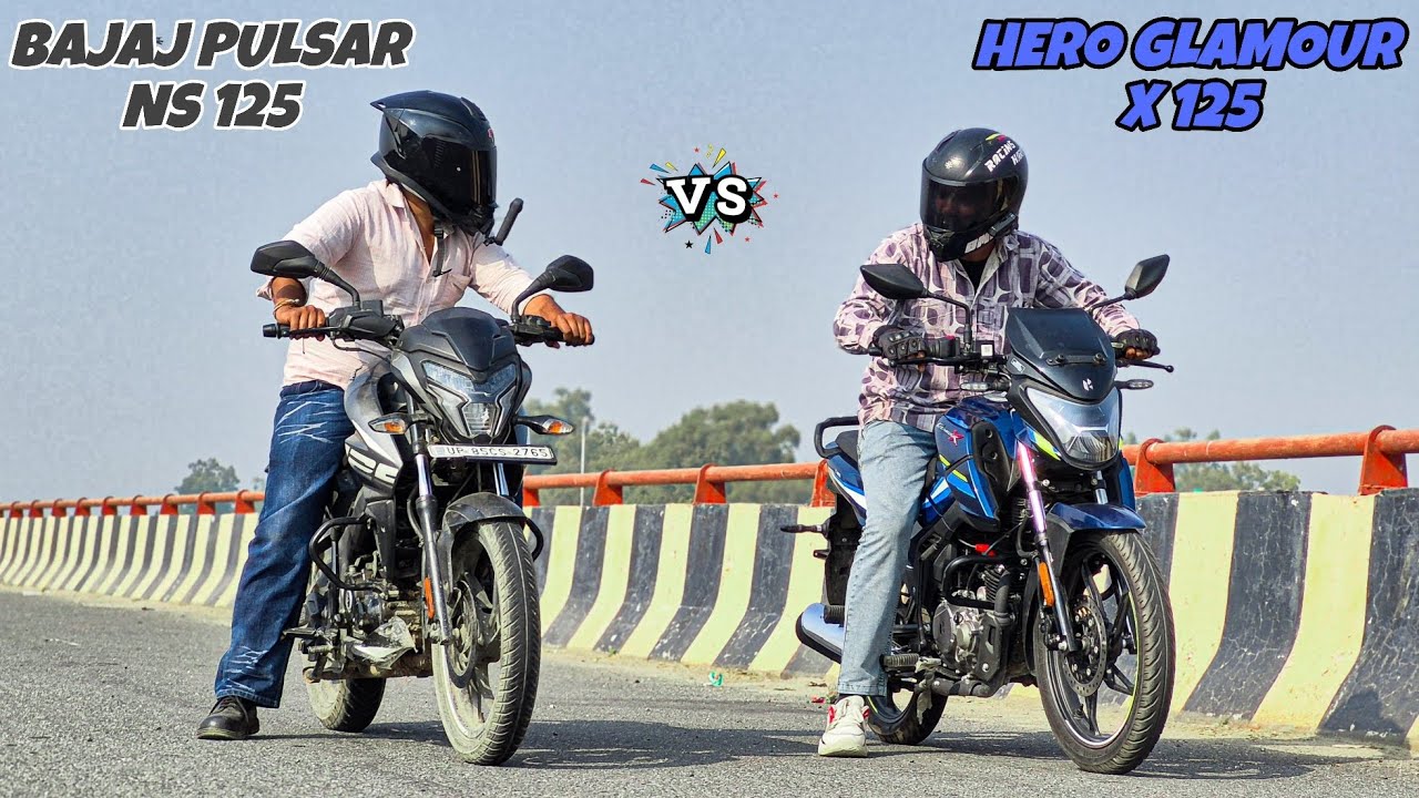 BAJAJ PULSAR NS 125 VS HERO GLAMOUR X 125 || DRAGRACE 