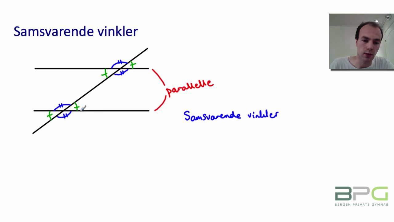 Toppvinkler og samsvarende vinkler