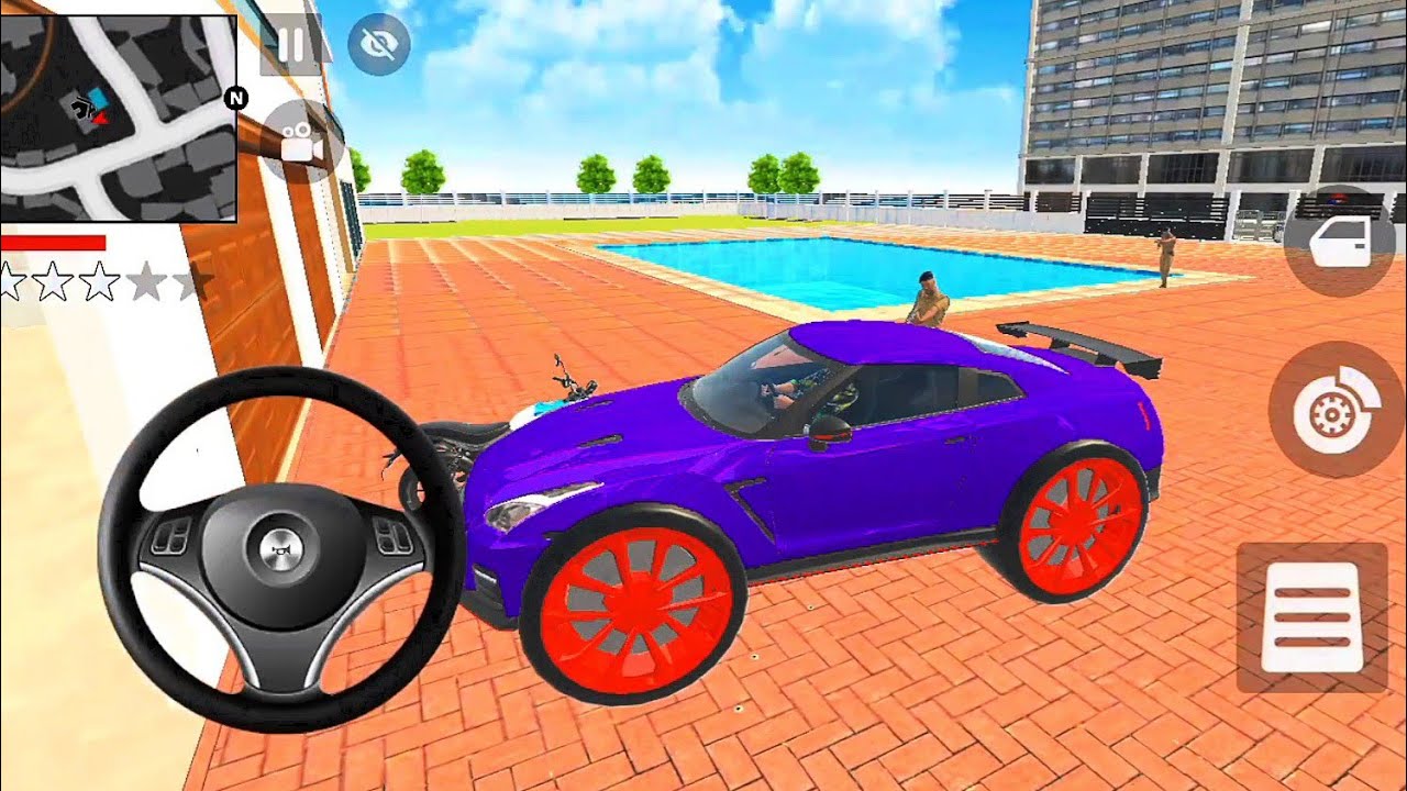 Modified 👽 Sports car in Blue color 🚙 | Gangster life in indian streets 🚧 | Open world crime game 🔥