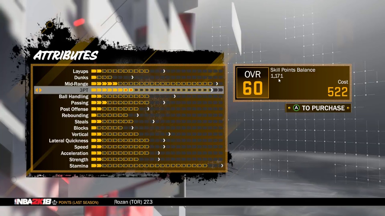 NBA 2K18 My Player - UNLIMITED SKILL (Money) POINTS CHEAT - EKLGaming12