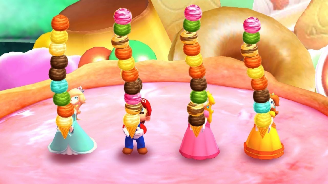 Mario Party The Top 100 - MiniGames - Rosalina vs Mario vs Peach vs Daisy (Master Difficulty)