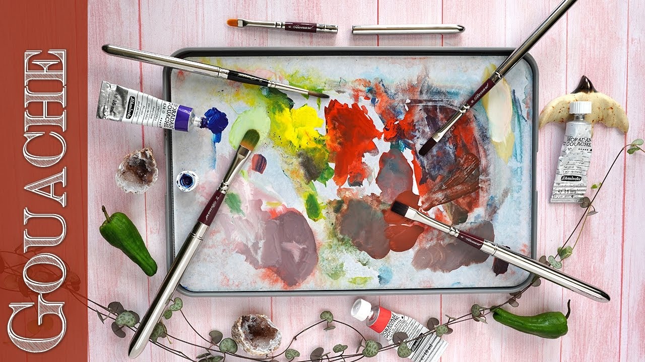 [Gouache] Test matériel : Palette humide et pinceaux 🎨 🖌