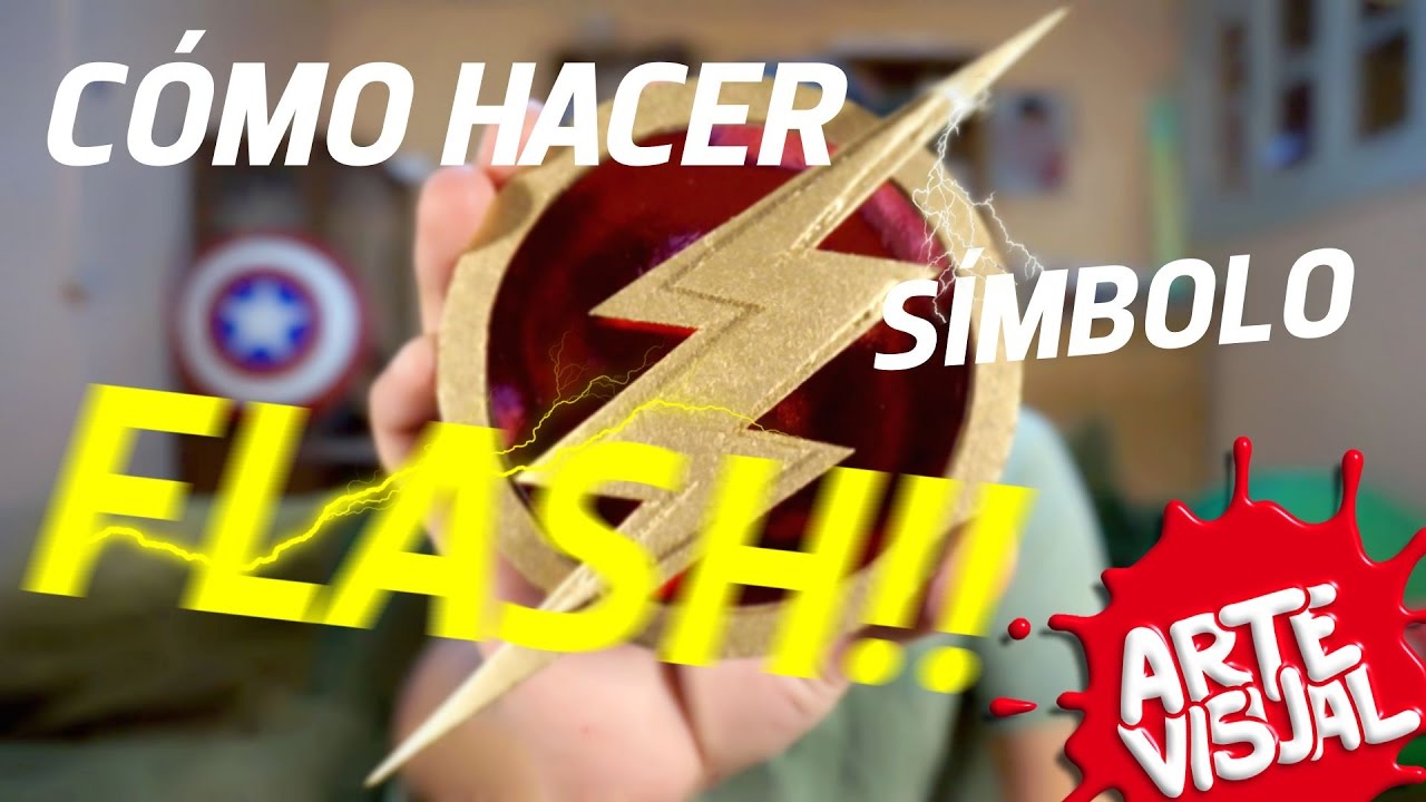 ARTE VISUAL - FLASH COMO HACER SÍMBOLO #AbrilVideosMil DIY #DCComics #JUSTICELEAGUE
