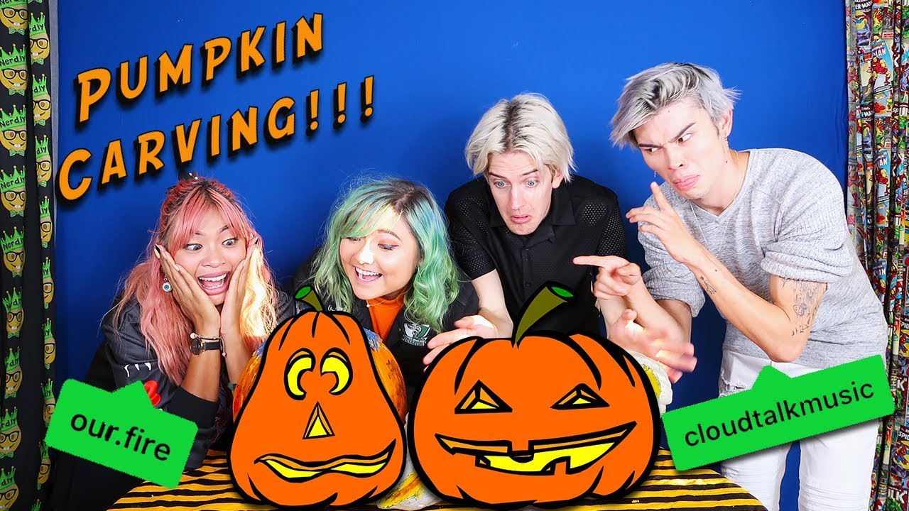 WE CARVED A PUMPKIN...AND A GOURD?  w/ OURFIRE + CLOUDTALK | Vlog (kinda)