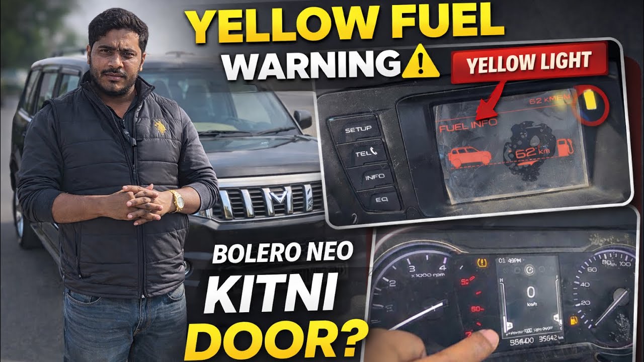 Mahindra Bolero Neo Yellow Fuel Light ke baad Kitna Chalti hai | Bolero neo Reserve Fuel KM Test 