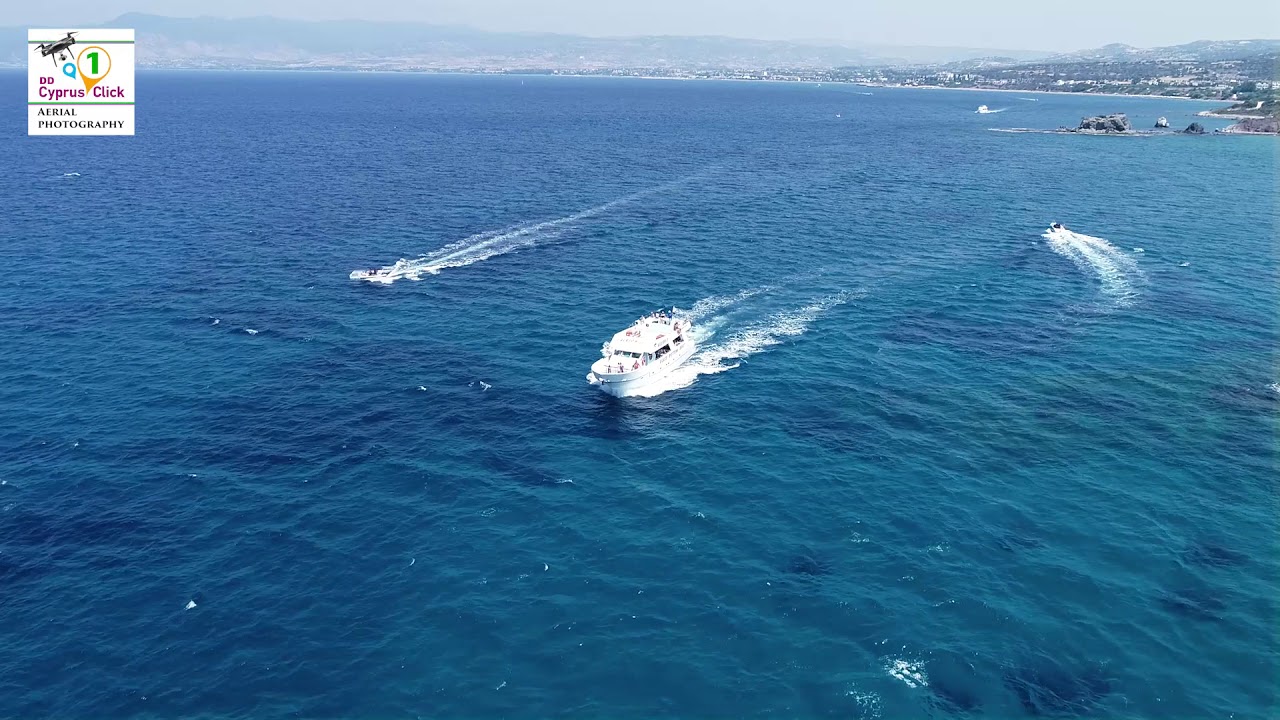 Paphos, Cyprus- Aphrodite's bath place 4K Drone Video