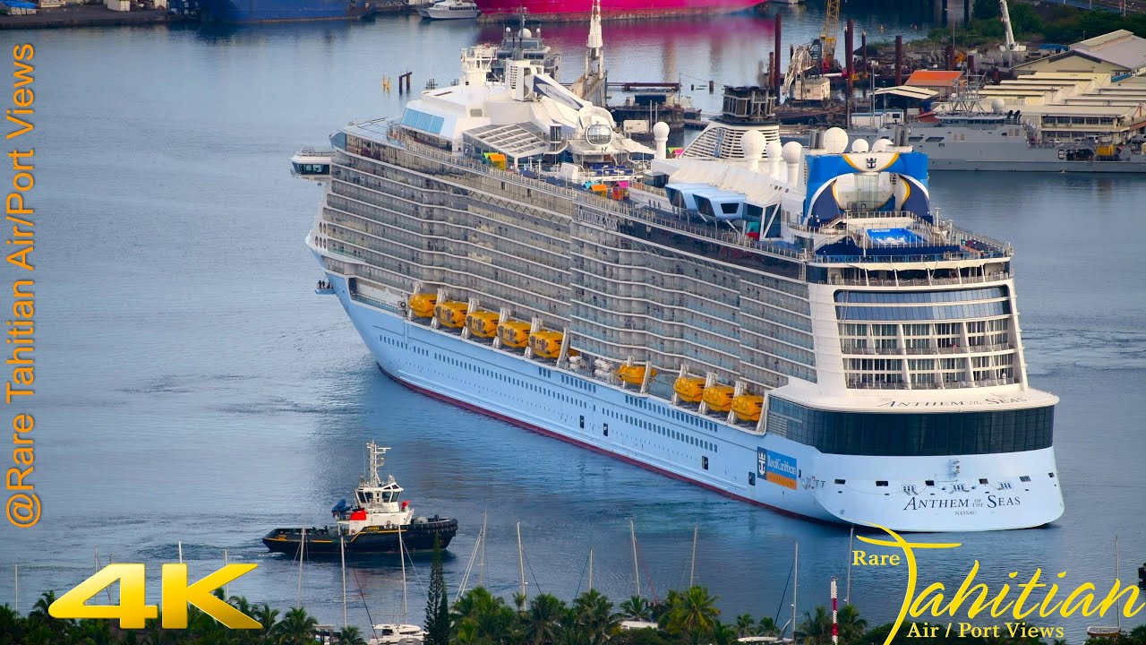 October 19, 2025 : *ANTHEM OF THE SEAS* first visit in Papeete port of call -  Tahiti - Timelapse