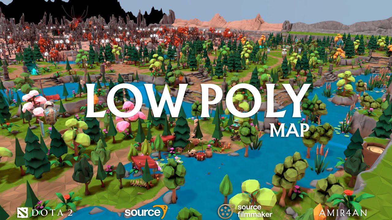 Low Poly Map | Game [Dota 2]