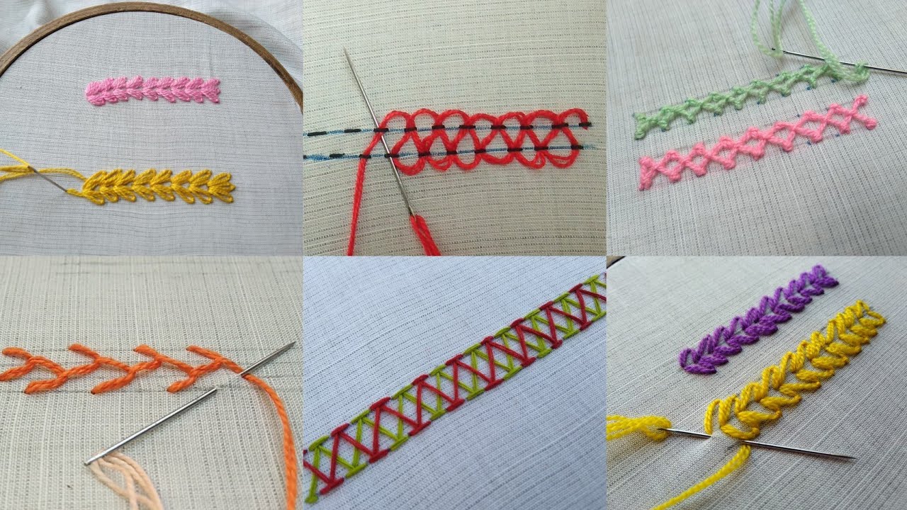 Hand Embroidery Compilation | 6 basic stitches | Hand Embroidery for beginners | stitches | Tanka