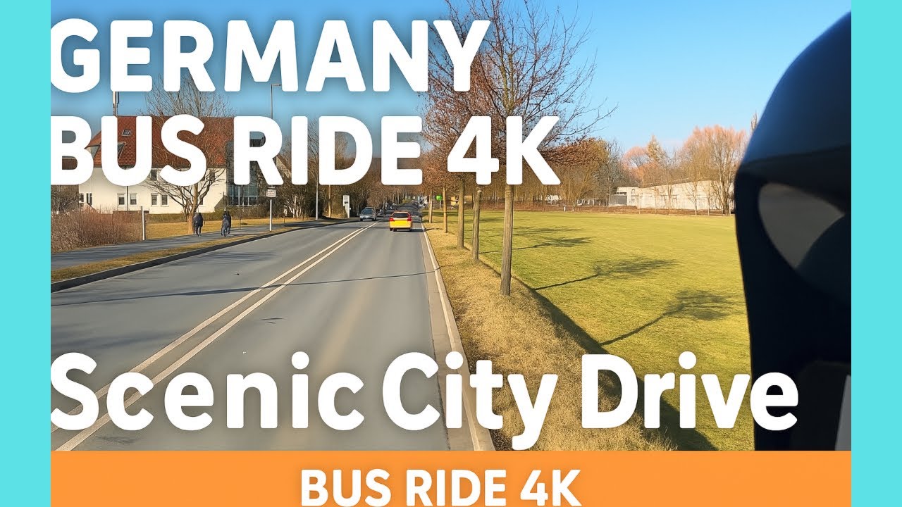 GERMANY BUS RIDE 🚍✨ | Relaxing City Journey in 4K | Front View No Steering Wheel