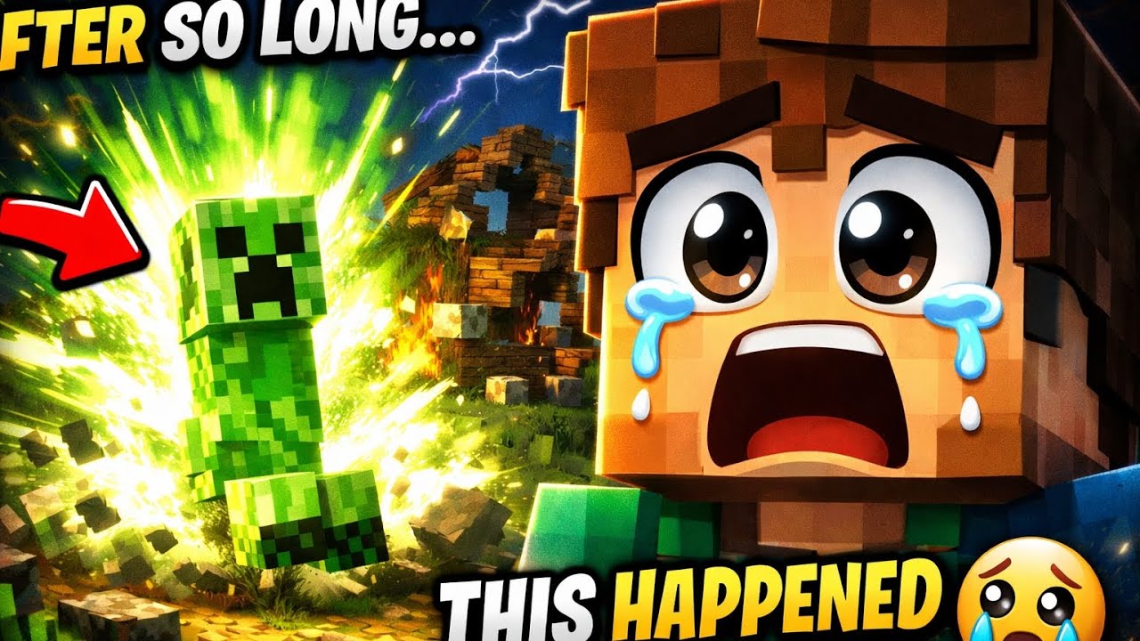 Playing Minecraft after A long time and this happened 😭#minecraft #yt