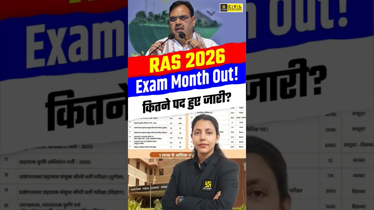 RAS Prelims 2026 Exam Date Latest Update | RAS Notification 2026 Big Update #ras2026 #rasexam2026