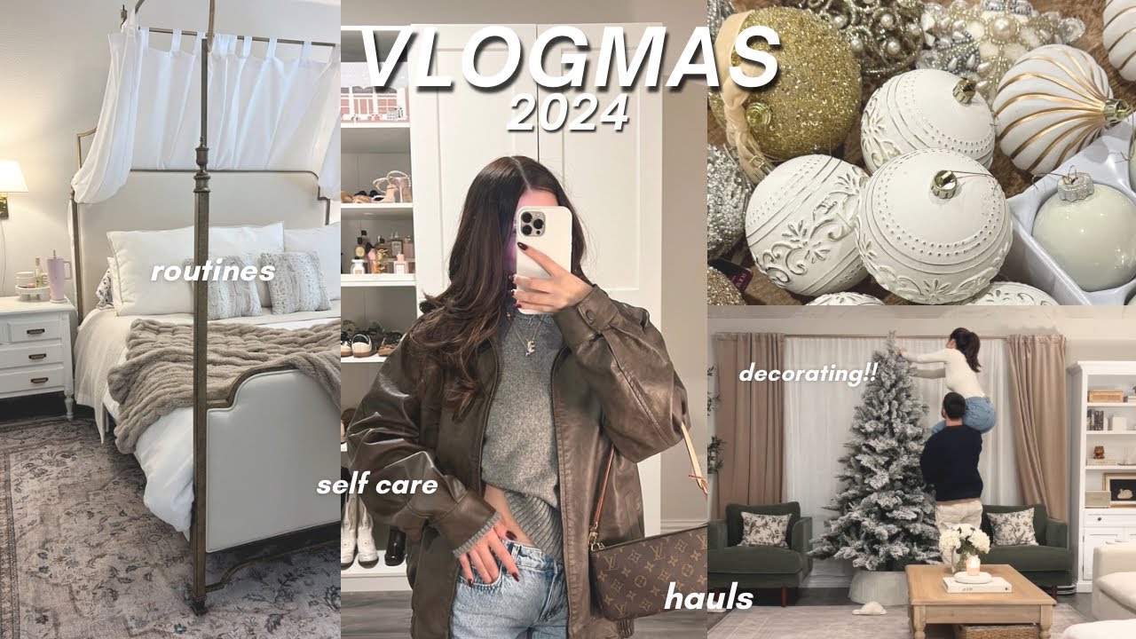 VLOGMAS ❄️ week one: putting up the tree, decorating, shopping, family + selfcare