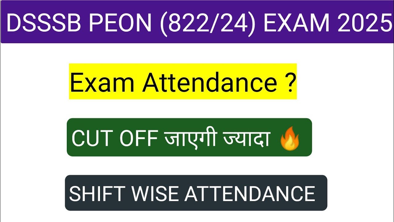 DSSSB PEON 822/24 EXAM ATTENDANCE 😲| DSSSB PEON EXAM REVIEW & ANALYSIS 2025
