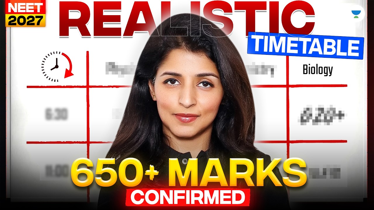 NEET 2027: Realistic Daily Timetable for 650+ Marks | Tina Ma'am