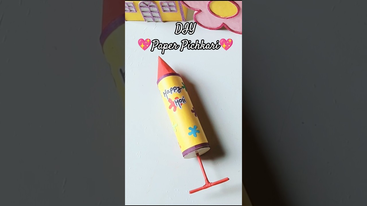 Paper pichkari 💖||#shortsfeed #papercraft #holicraft #holigift #craft #229