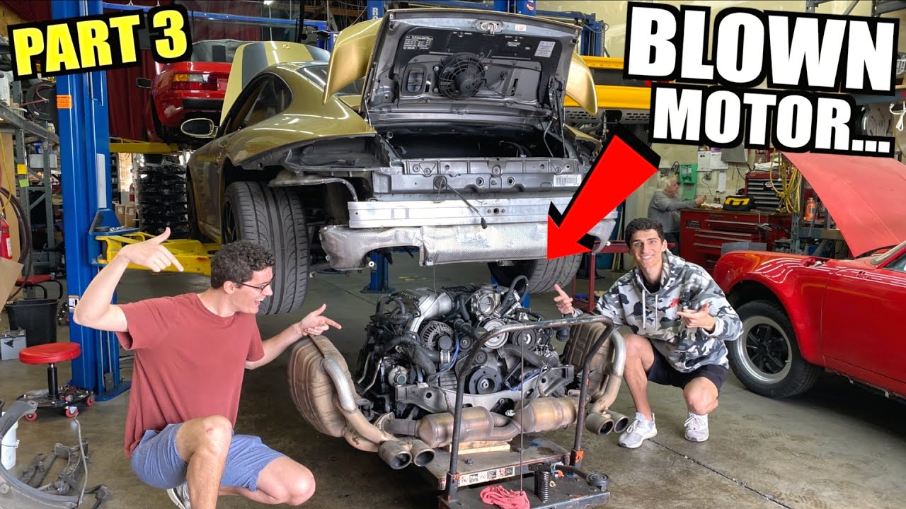 LS Swapping a Porsche 911 Carrera Part 3! (Blown Engine Removal)