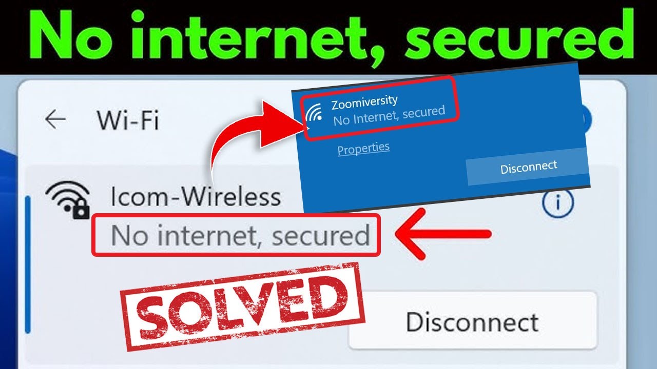 How to Fix No Internet, Secured | WiFi Error | in Windows 10 /11