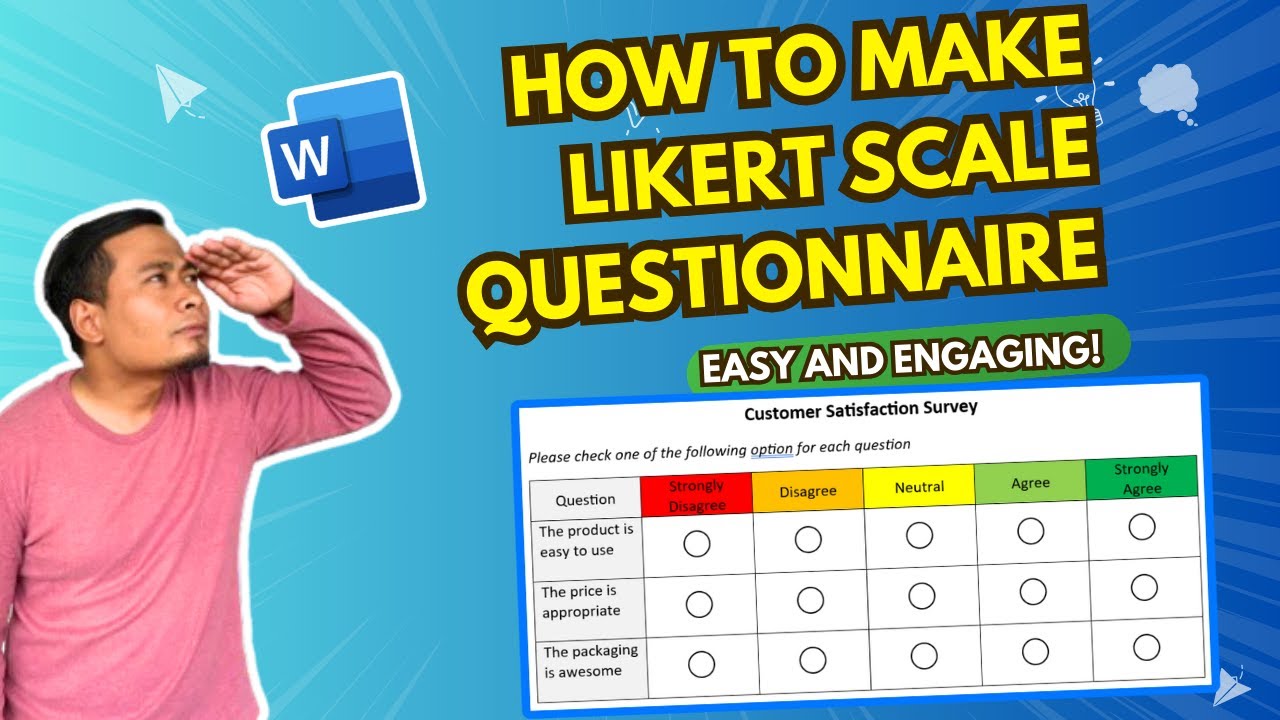 How to Create Likert Scale Questionnaire in Microsoft Word