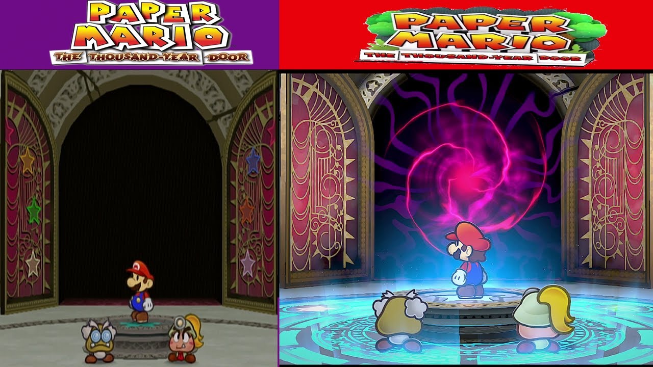 Paper Mario TTYD GC Vs Switch Comparison - Opening the Thousand-Year Door