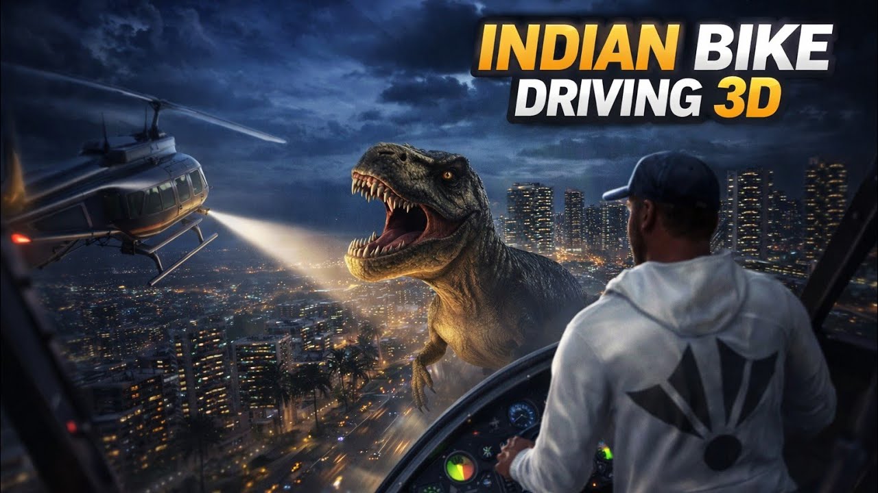 with Helicopter! 🚁🔥 | Indian Bike Driving 3D (Live Gaming)
