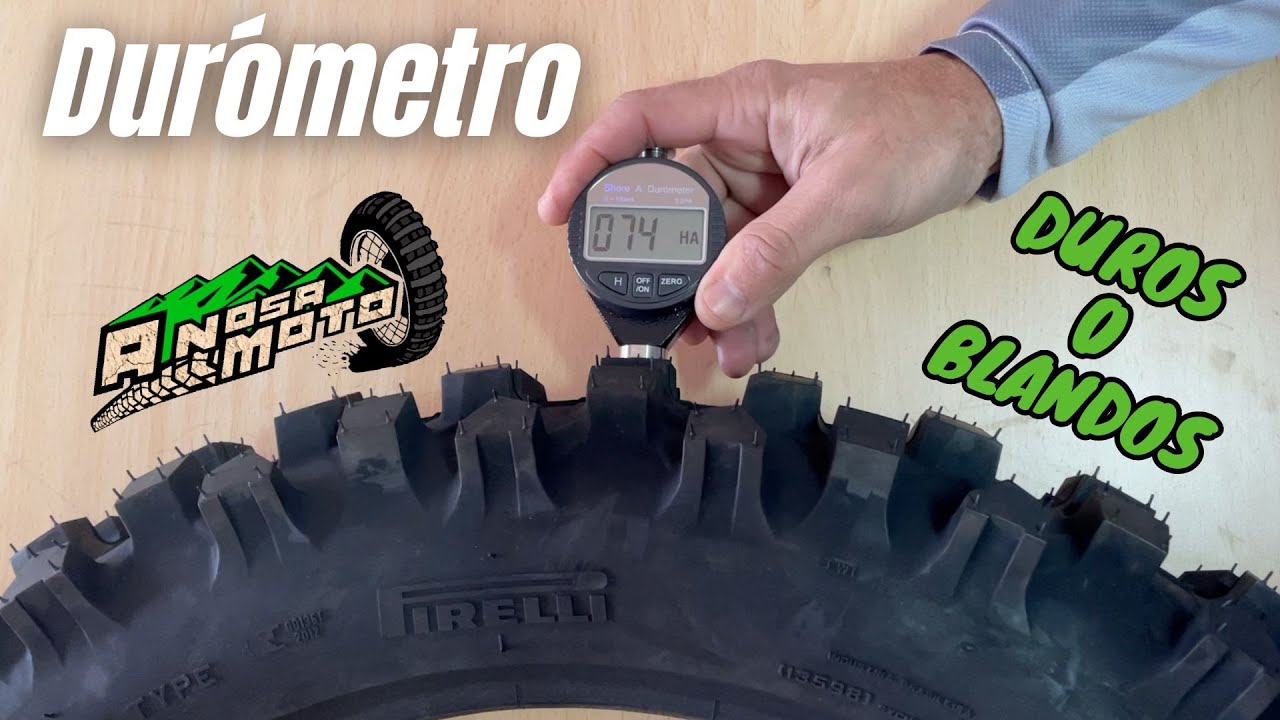 Medimos la dureza de nuestros neumáticos Enduro para motos Trail