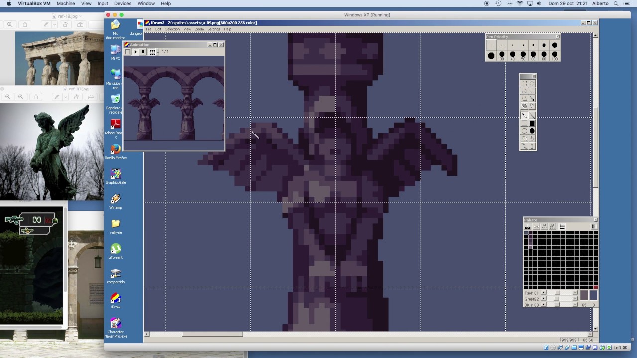 PIXEL ART TIME LAPSE #99 - Dark Fantasy Columns and Arcs