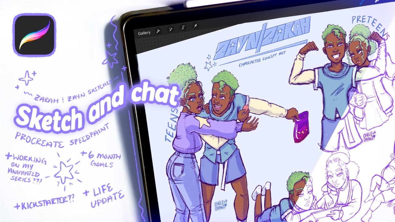 ✨Sketch + Chat with me | Life update + My animated series?? + 6 month goals✨