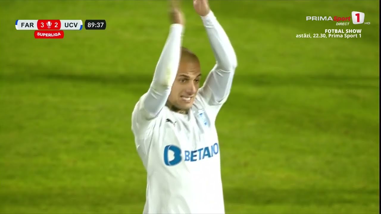 REZUMAT: Farul - Universitatea Craiova 3-3. SENZAŢIONAL MECI. Farul a avut 3-0, egalată de Mitriţă
