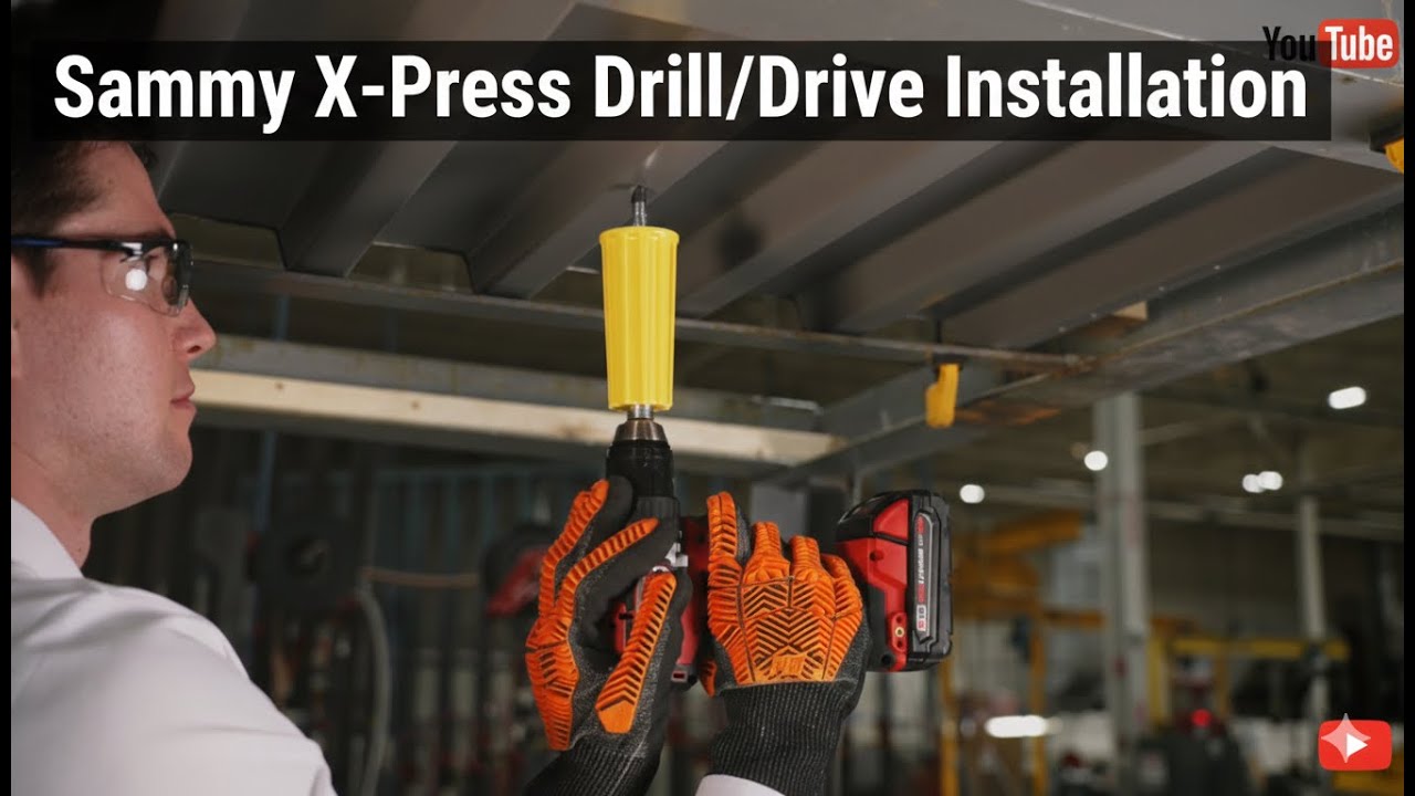 SAMMYS X-PRESS Drill/Drive Anchor Installation - How to Hang Threaded Rod from Metal Deck Fast