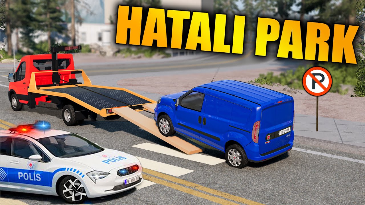HATALI PARK EDEN ARABAYI ÇEKTİK // ROLEPLAY TADINDA // BeamNG.drive / Diy steering wheel set