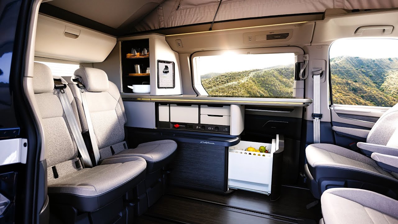 Wnętrze kampera Volkswagen California Concept 2024 Nowe funkcje