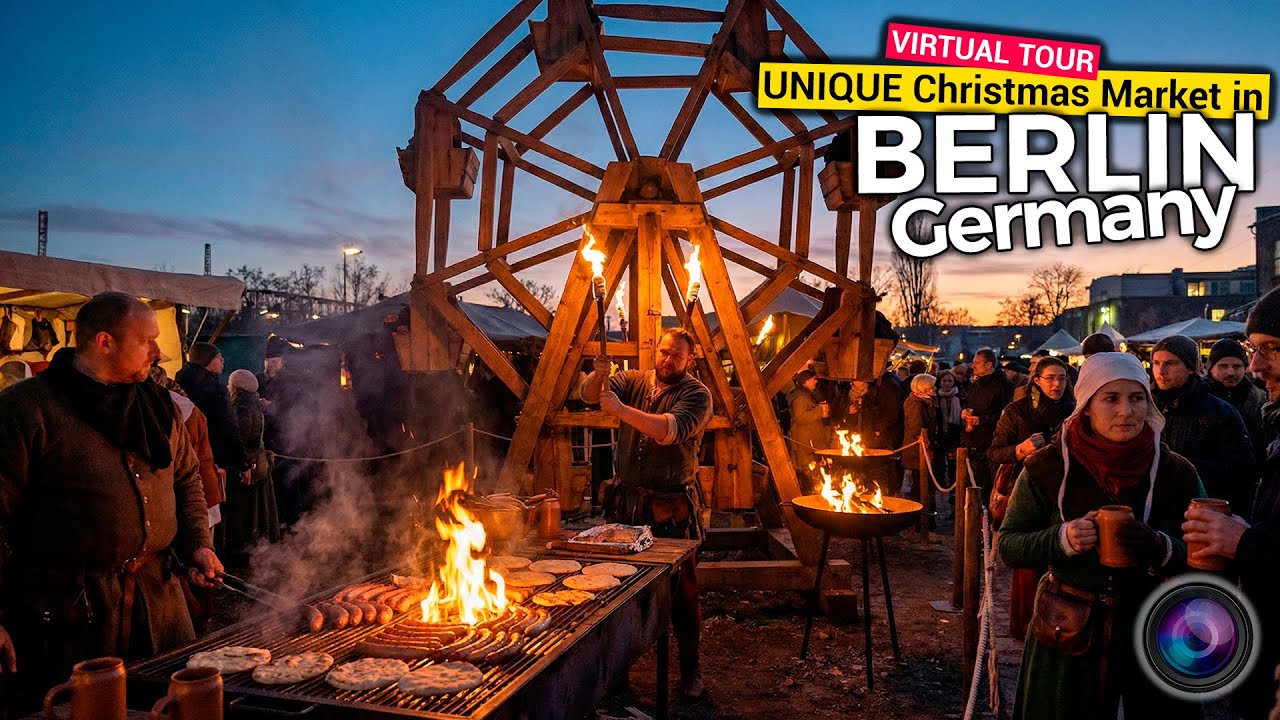 Berlin’s Coolest Medieval Christmas Market 2025 ⚔️ RAW Compound (4K HDR Walk)