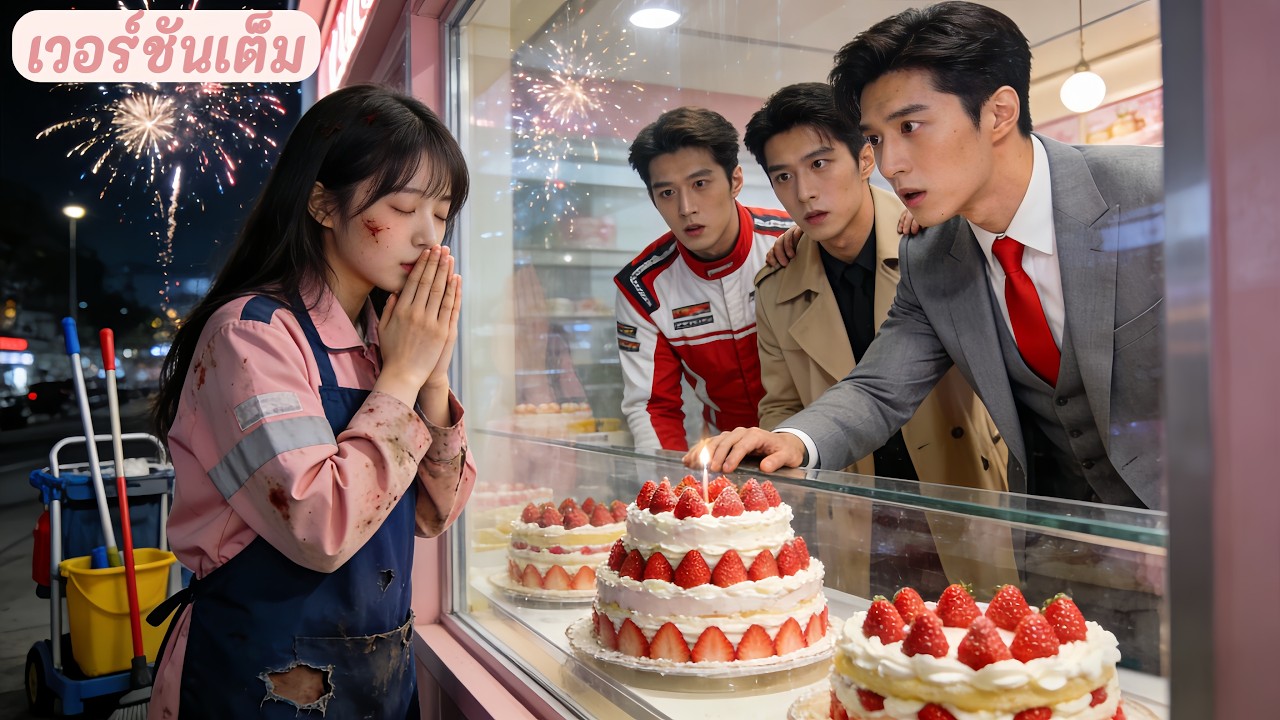 สาวจนเกินจะซื้อเค้ก ได้แค่อธิษฐานหน้าร้าน—แต่ 3 CEO กลับตกหลุมรักและพาเธอกลับบ้าน!
