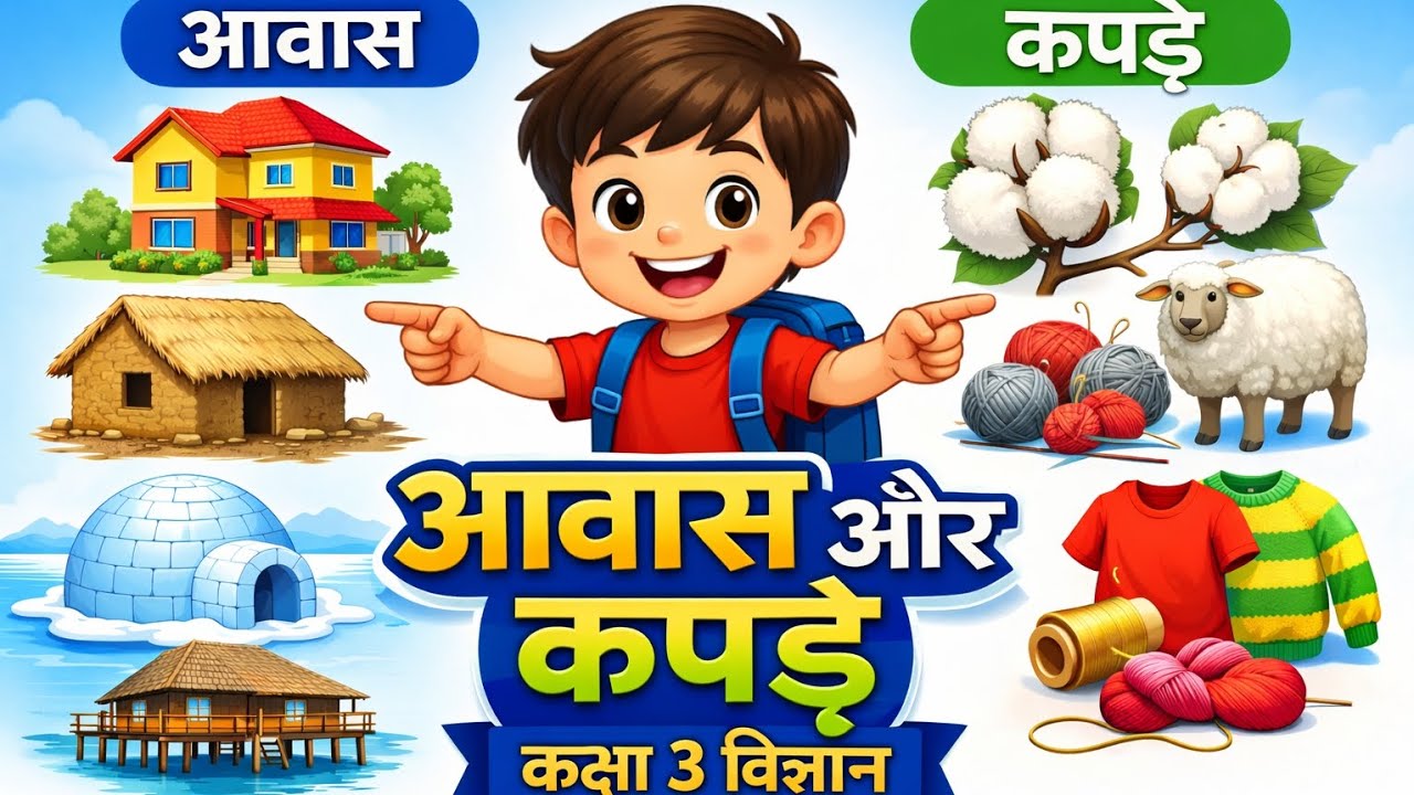 Housing and Clothing | Class 3 Science | Awas aur Kapde | NCERT Easy Explanation