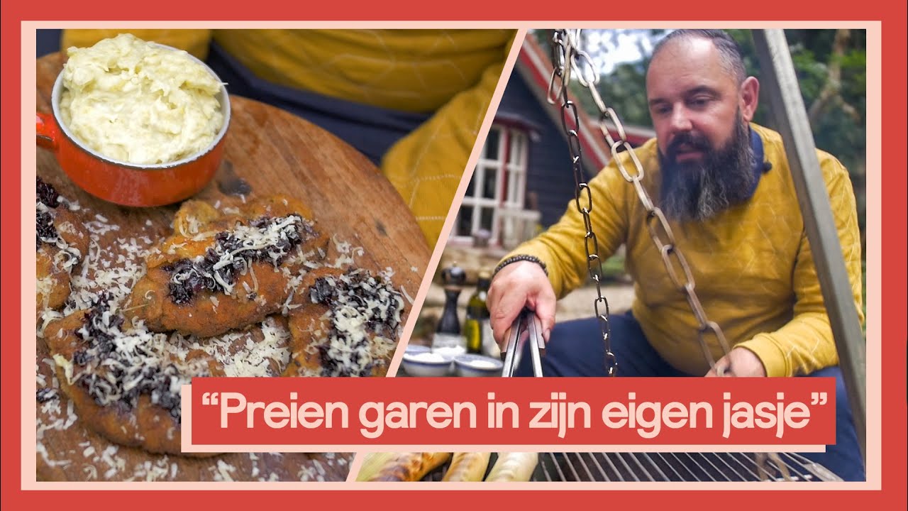 Stamppot van gebrande prei met wildzwijn schnitzels #2 | Buiten koken met Ramon