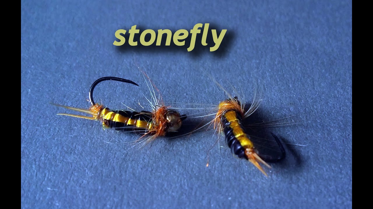 Веснянка, stonefly nymph  мушка для ловли хариуса и ленка