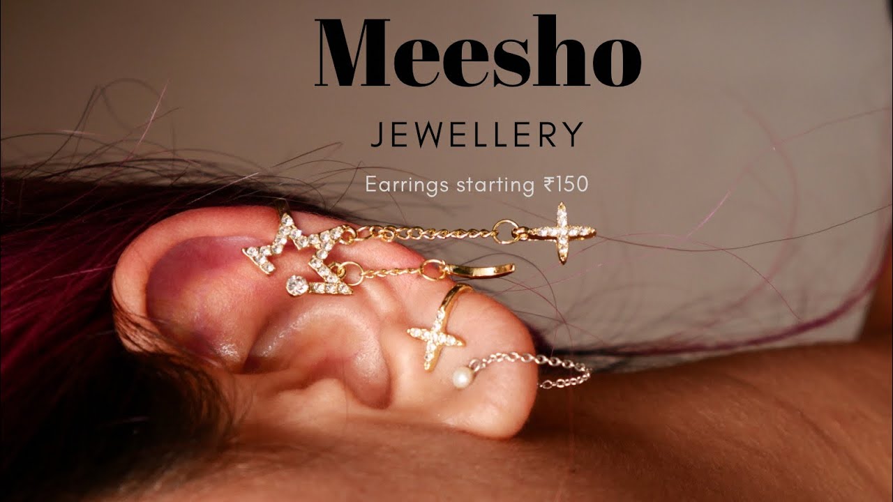 HUGE *MEESHO Jewellery Haul Starting at ₹150* - Earrings | Dainty Jewelry