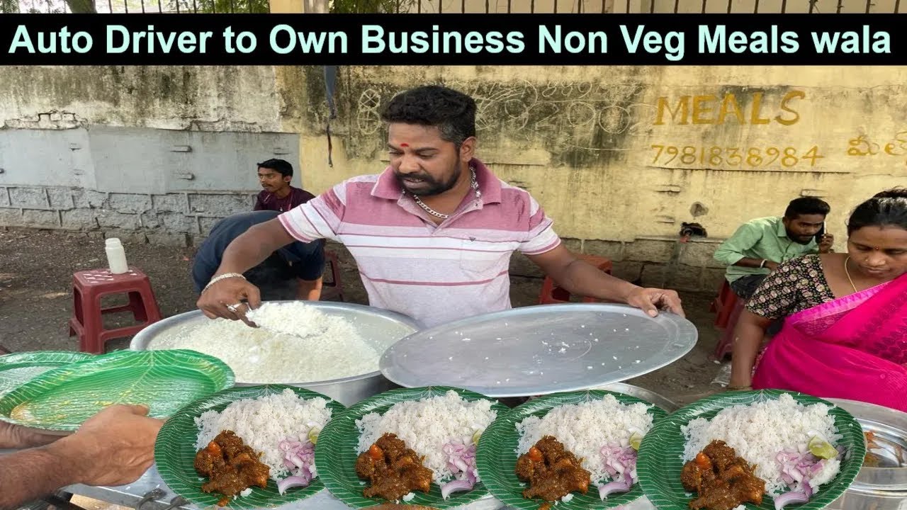 Cheapest Roadside Unlimited Non Veg Food || Hard Working Women Selling Meals | Indian Street Food