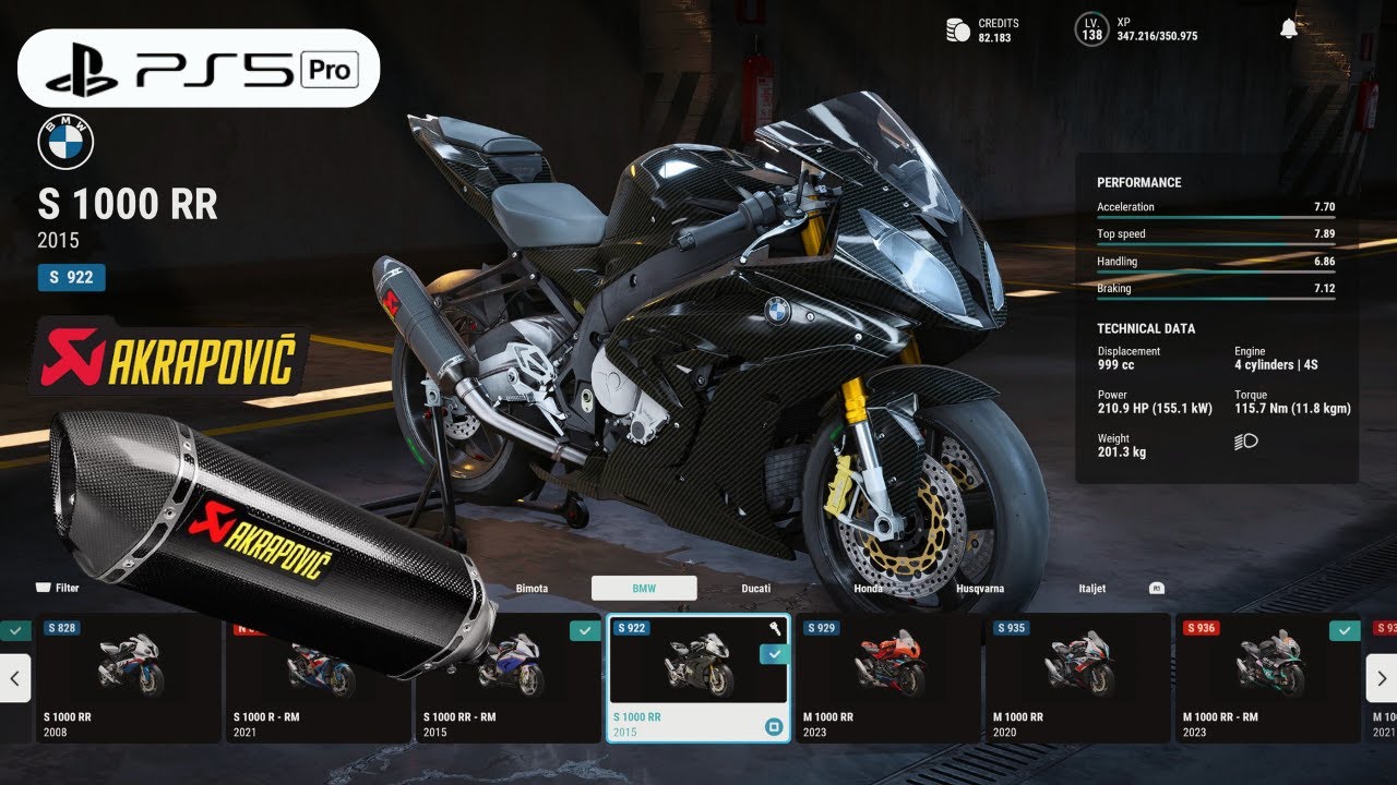 RIDE 5 | Customize Full Carbon BMW S1000RR Akrapovic Gameplay [4K PS5 Pro]