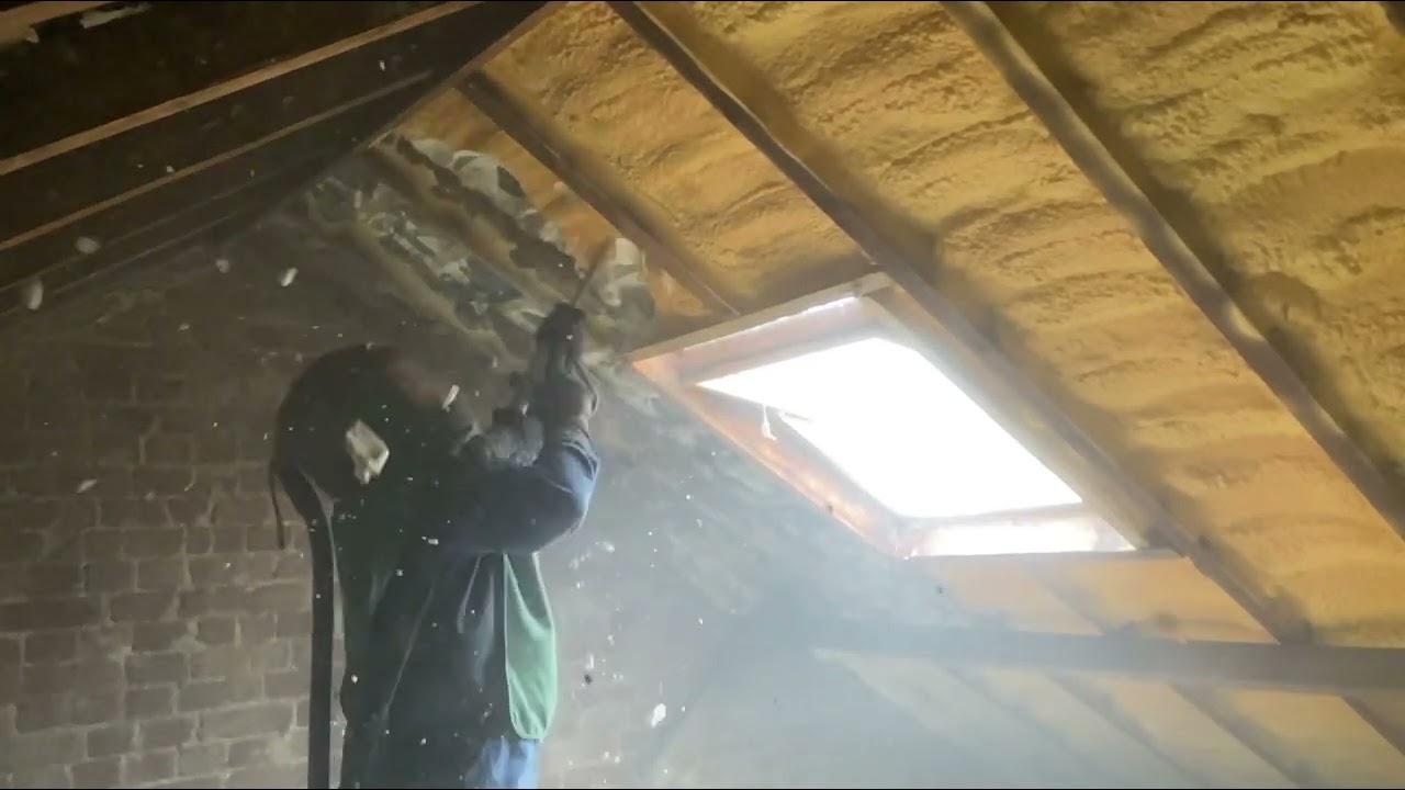 Spray foam insulation removal