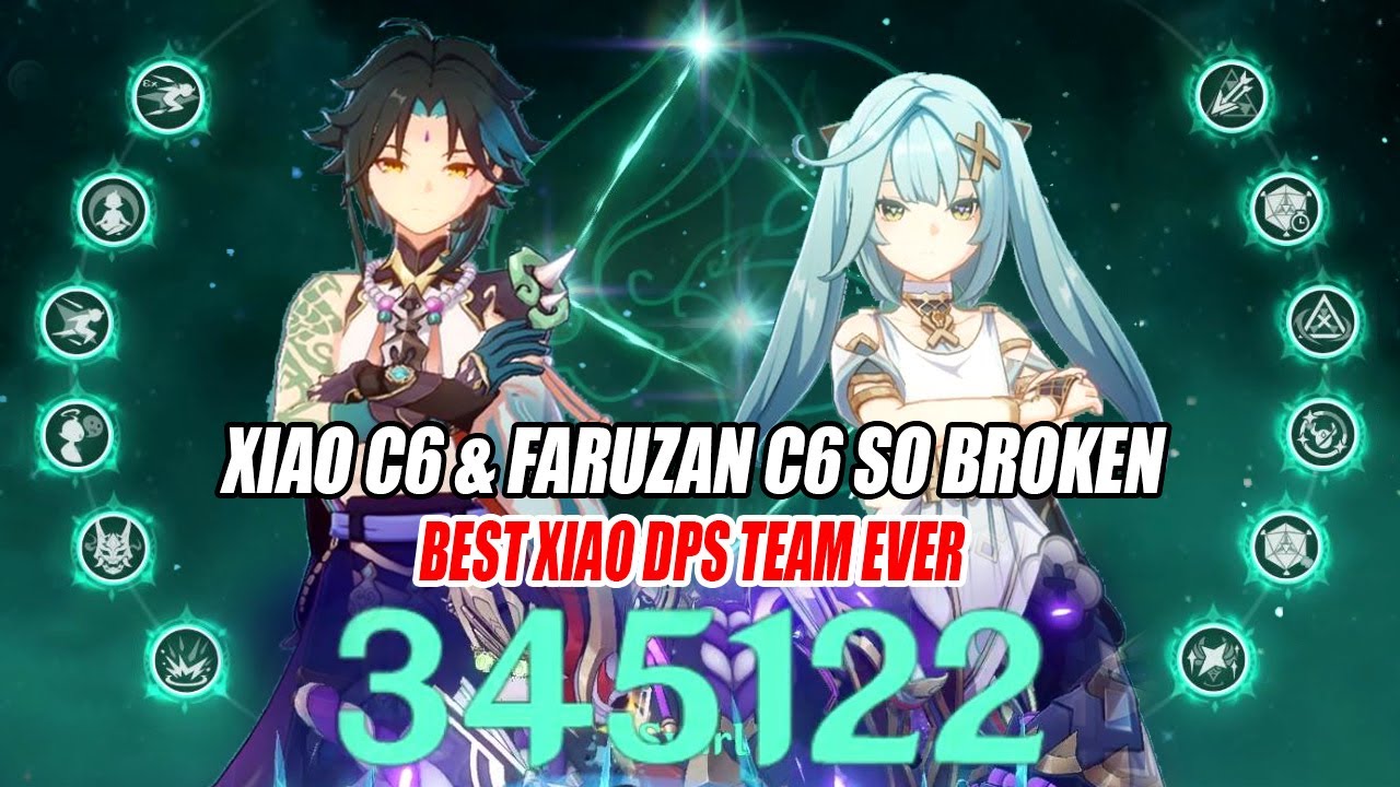 Xiao C6 & Faruzan C6 Best DPS Team Ever 350k Plunge Showcase - 3.3 Floor 12 So Satisfying